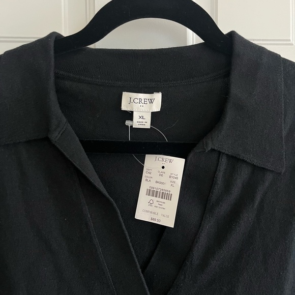 NEW J Crew V Neck Sweater in Black - Picture 2 of 3